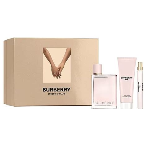 burberry her 3 piece gift set|burberry her perfume gift set.